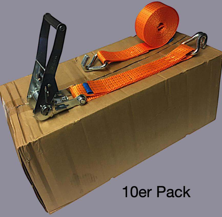 10er Sparpack 4to Spanngurt Spitzhaken 6,00m