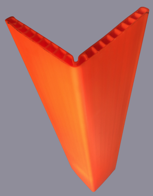 Stegplattenwinkel Orange 40cm